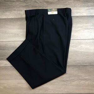 NWT Lauren Ralph Lauren Men’s Navy Dress Pants Pleated Cuffed Size 40x30